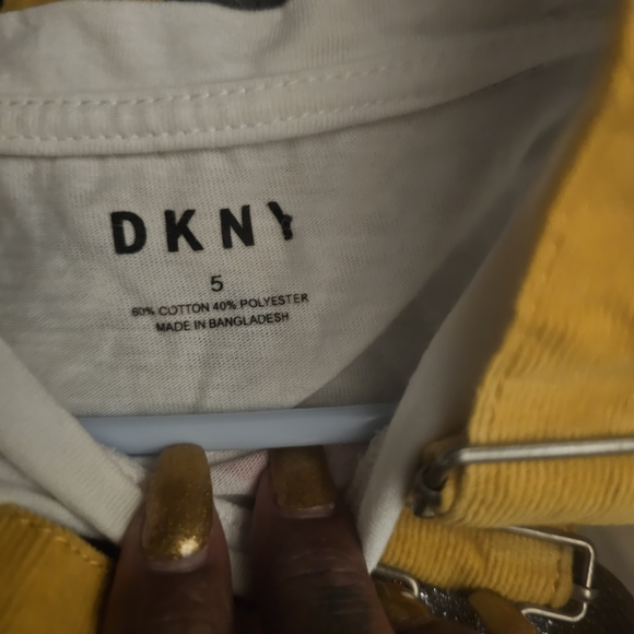 DKNY Mustard Yellow Kids Overall Skirt - Picture 7 of 8